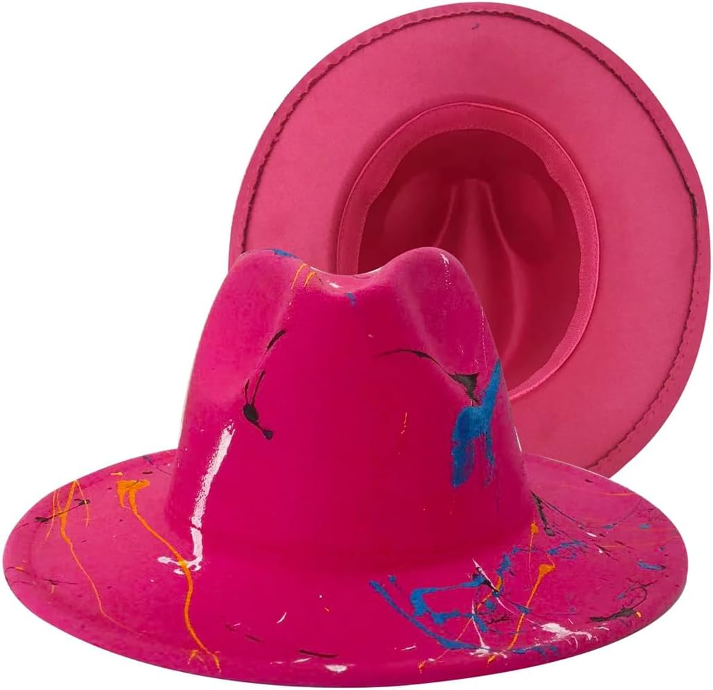 Hat Fedora Craft Tie Dye Panama Felt Women's Jazz Hat Church Hat Top Hat Fedora Men's