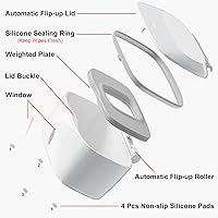 Vista 4 de Wipes Dispenser with Weighted Plate, X2 PRO, Seposeve Perfect Pull Baby Wipe Holder, Refillable Wipe Container, Keeps Wipes Fresh, One-Handed