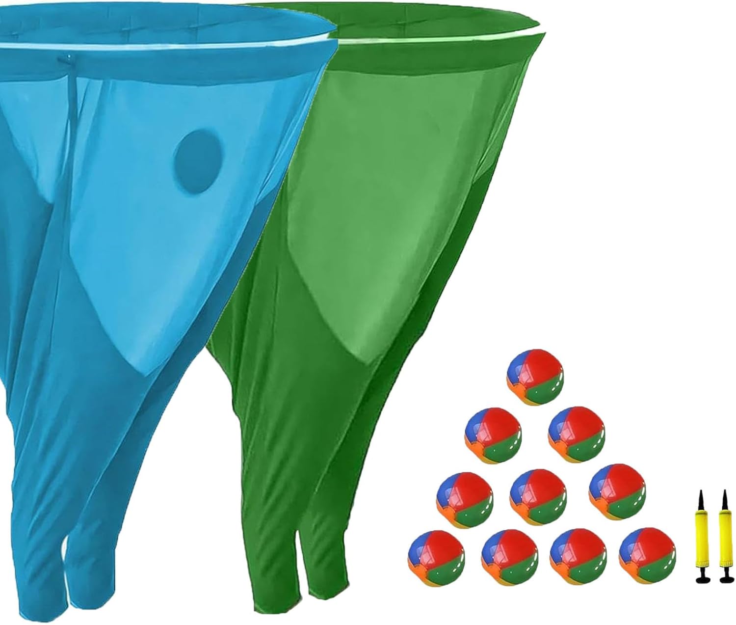 Granny Pants Yard Game Giant Pants Outdoor Game with Bouncy Balls and Pumps(Random Color) Fun Backyard Activity for Birthdays, BBQs, Beach