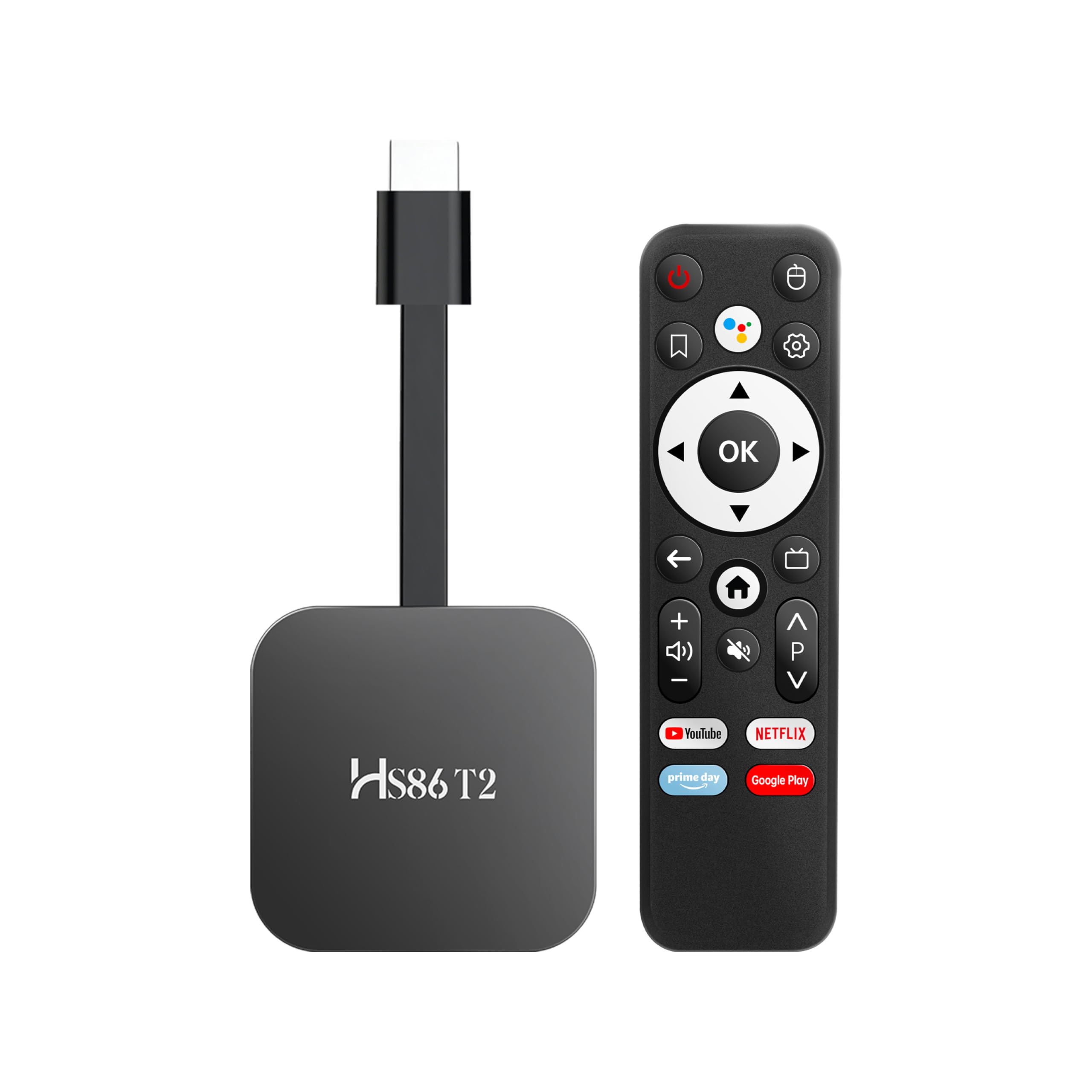 Android TV Stick 14.0, Smart TV Stick 2 Go de RAM, 16 Go de ROM, puce RK3518, double WiFi 2,4 G/5,8 G, BT5.0, HDMI 2.0 et HD 4K, télécommande vocale, prise en charge vidéo et audio Noir 2026