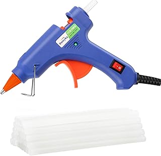 Dweyka Hot Glue Gun, Mini Hot Melt Glue Gun Set with 50pcs Hot Glue Sticks, Quickly Heat and Prevent Dripping, Suitable fo...