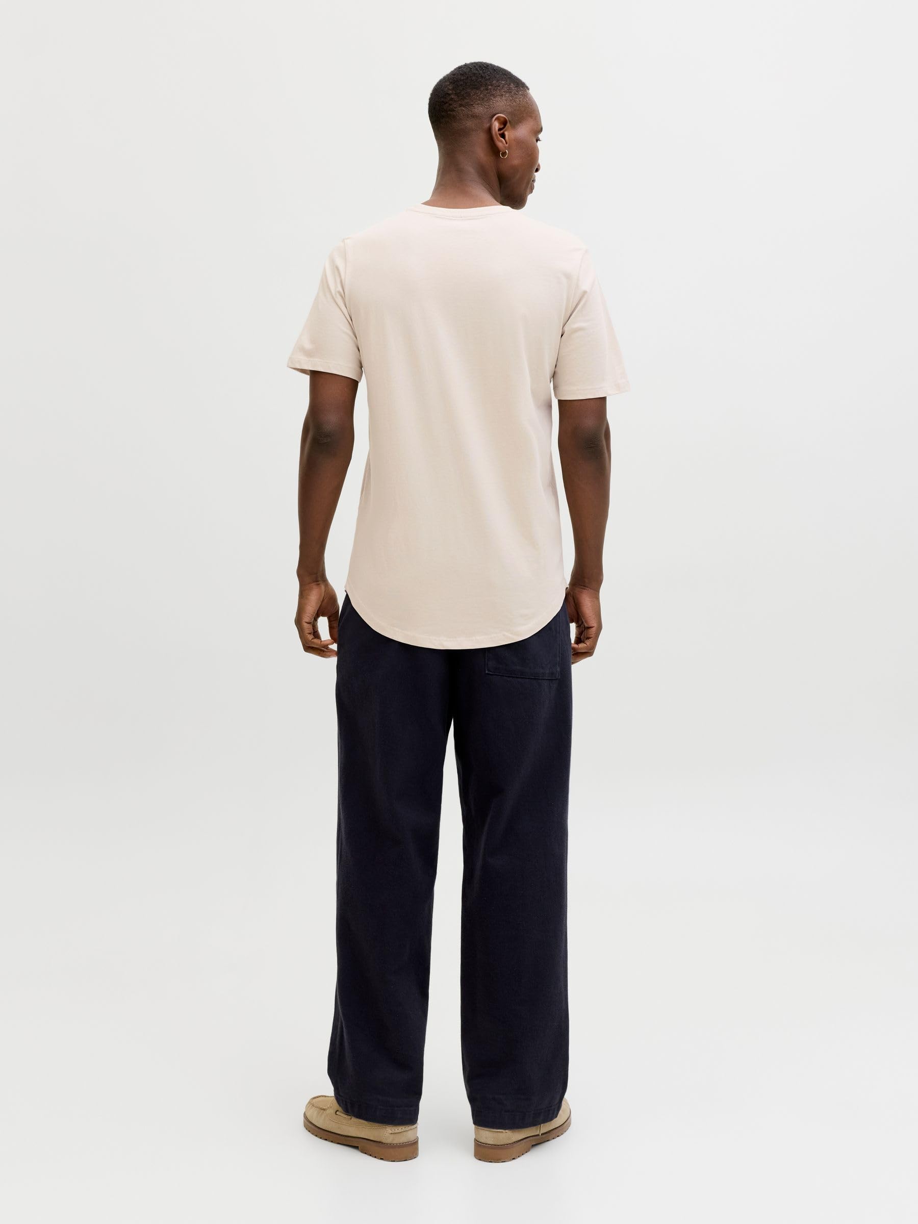JACK & JONES T-shirt męski z logo, Moonbeam, L