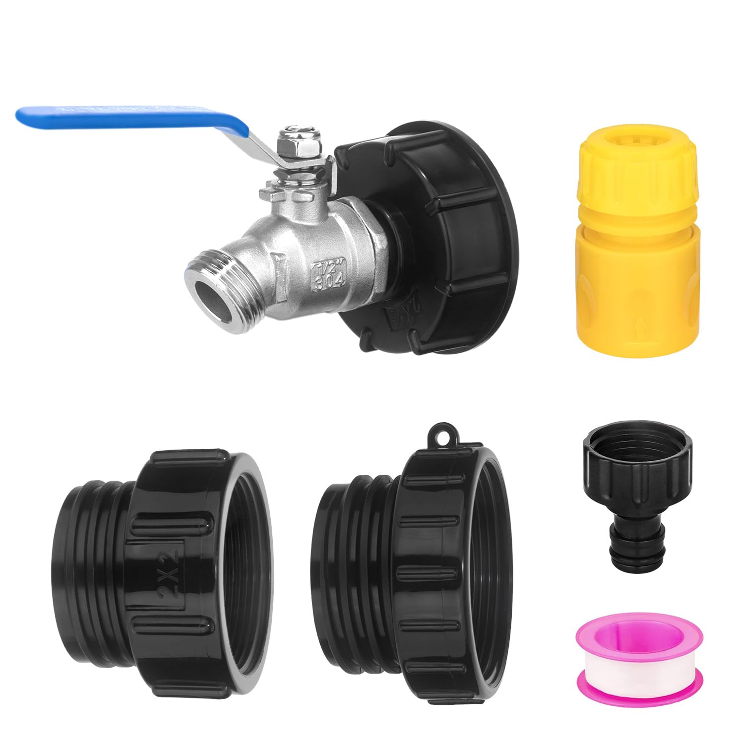 wantmatch 304 Stainless IBC Adapter Kit