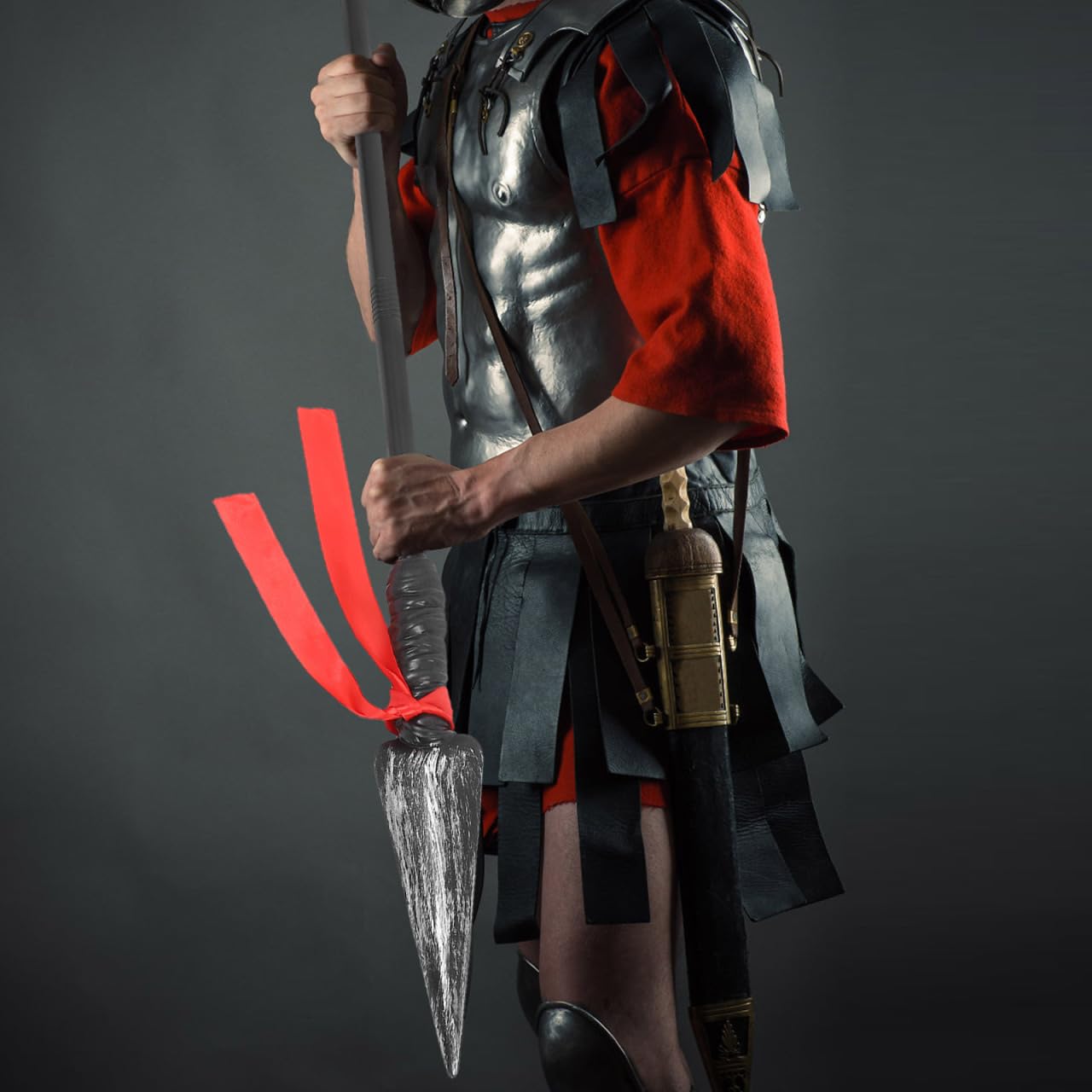 ORFOFE Mittelalterliche Römische Ritter Lanze Cosplay Zubehör Kunststoff Halloween Kostüm Requisite für Bühnenauftritte und Themenpartys