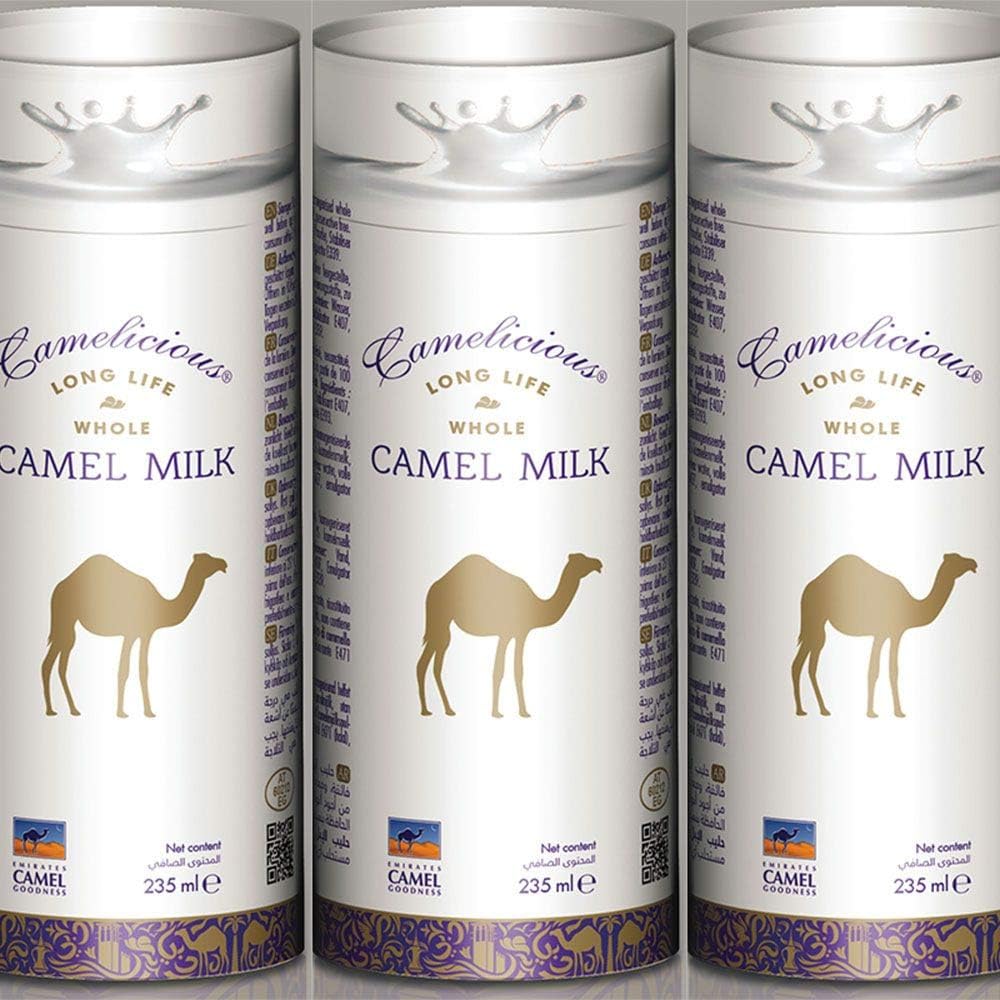 Camel Milk Camelicious Long Life Whole Long Expiry date 09/2020 3 x 235ml