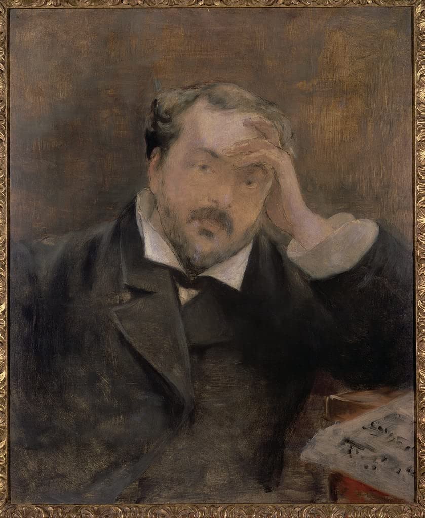 DOeraa Art imprime image abstrait impressions artistiques Peinture célèbre Portrait d'Emmanuel Chabrier par Edouard Manet pour Salon 60x90cm