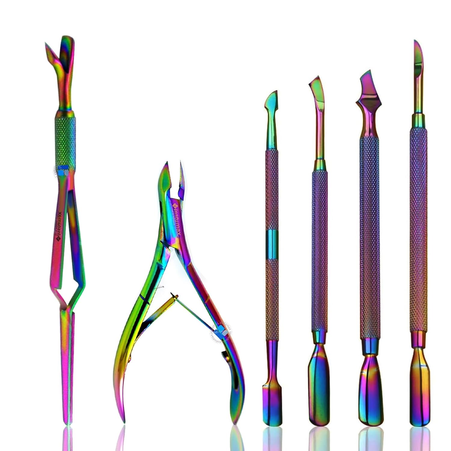Trimmer Cuticle Remover with Cuticle Pusher, Professional Stainless Steel Durable Pedicure Manicure Tools Cutter Nipper Scissor Clipper for Fingernails and Toenails Dead Skin