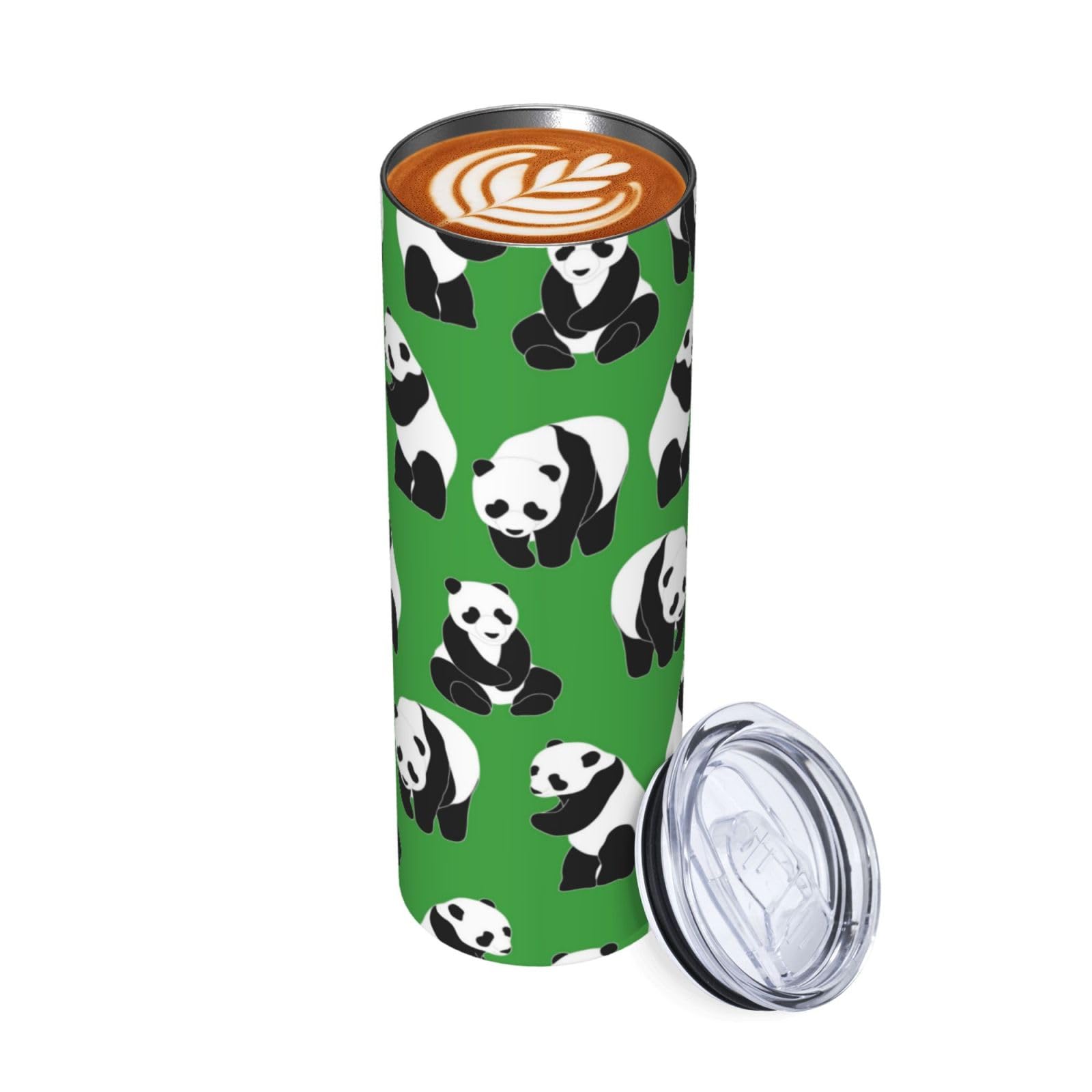 Xinvast Panda Gifts for Women 20oz, Panda Tumbler Stainless Steel Vacuum Insulated Coffee Mug Water Bottle For Travel Home Office