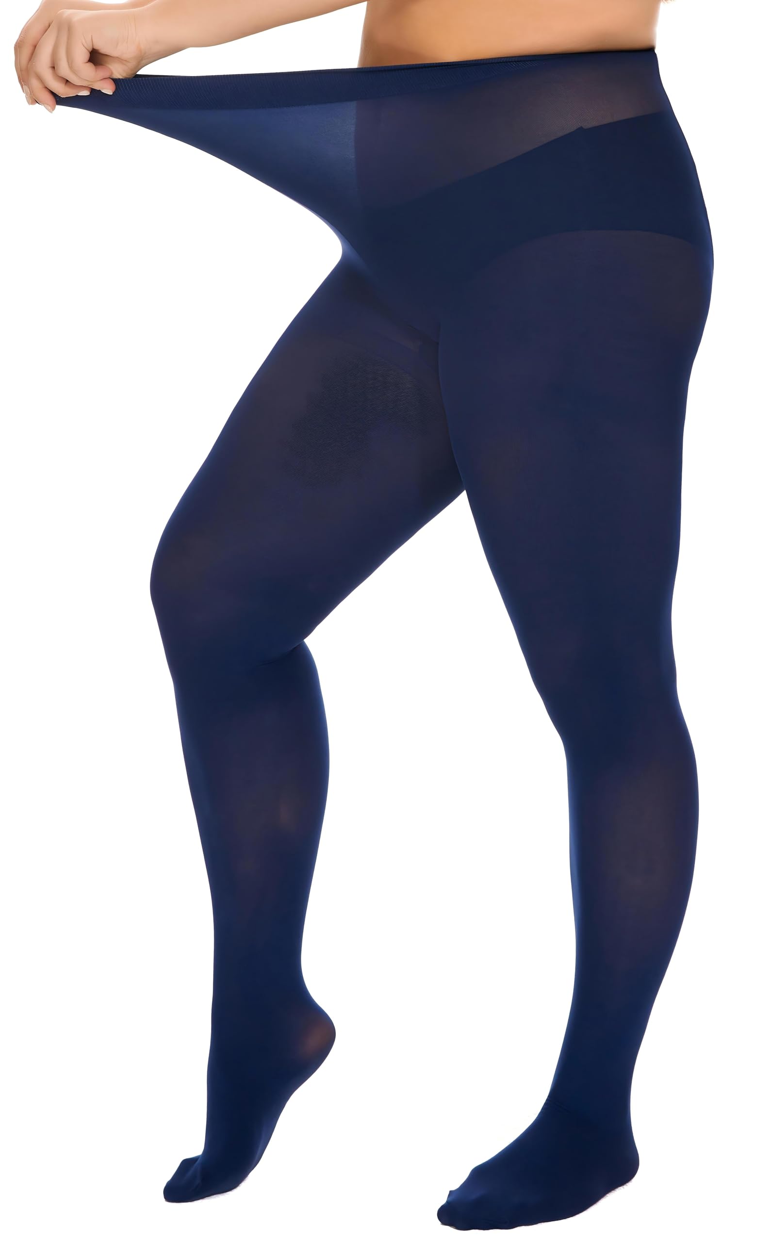 DUCMODA Damen Curvy Strumpfhose Große Größen Semi-Blickdicht Strumpfhosen Plus Größen XL-4XL Oversize über 10 Farben