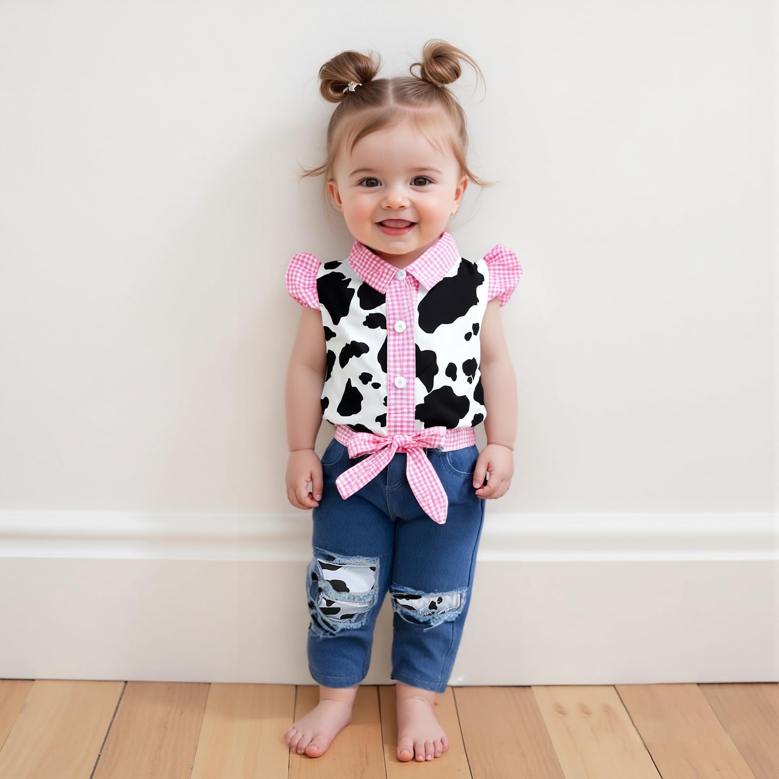 RJC Baby Girls Classic Hibiscus Puff Sleeve 2pc Set Navy Blue 24 Months