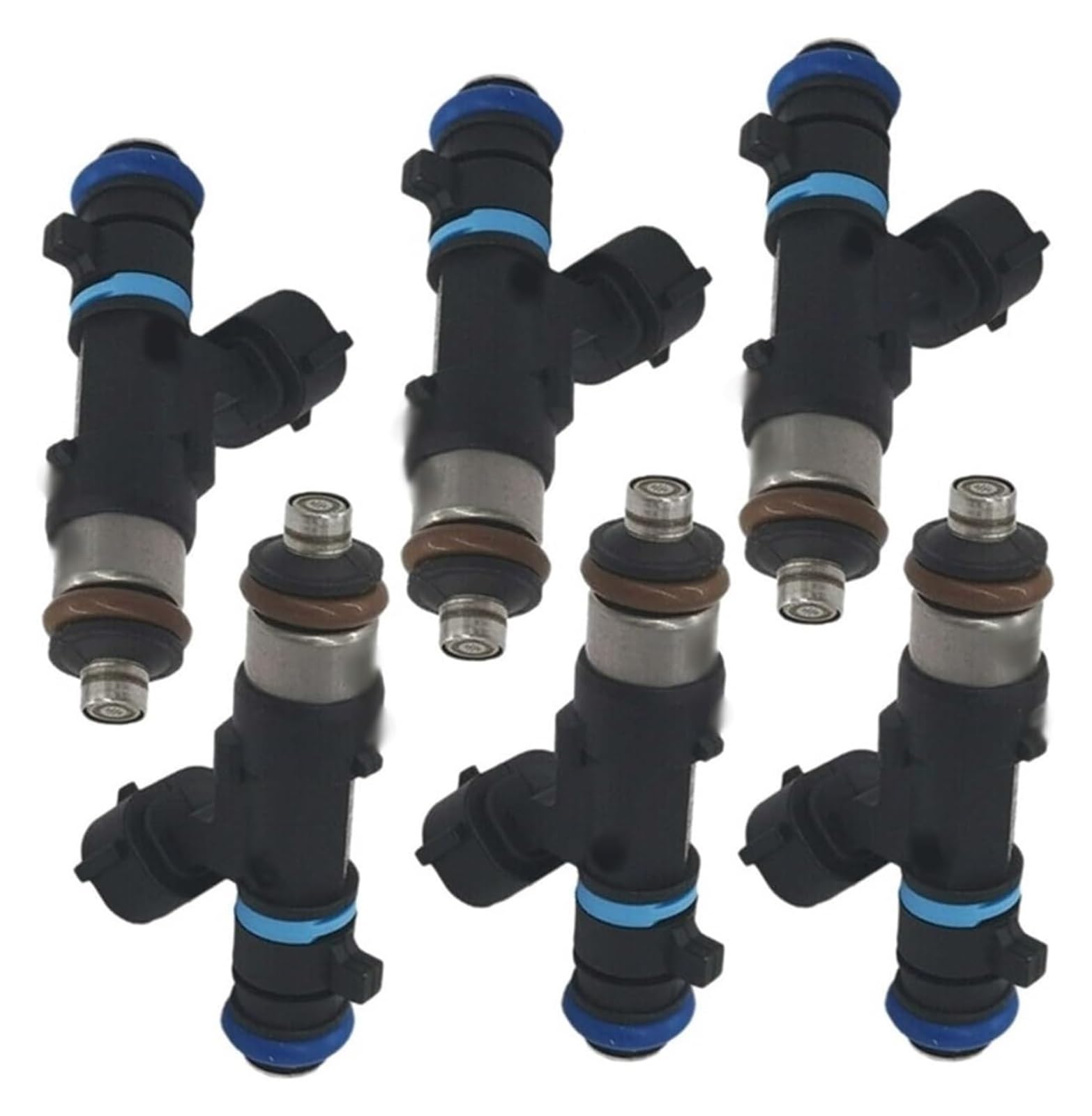 Qwqwfa One Color Petrol Fuel Injector For Frontier For Xterra 4.0L 0280158007 Fuel Injector 16600-7S000 Set Of 6 Injectors