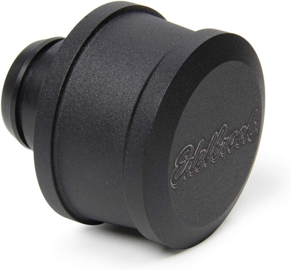 Edelbrock 42133 Billet Aluminum Breather with Black Powder Coat Finish