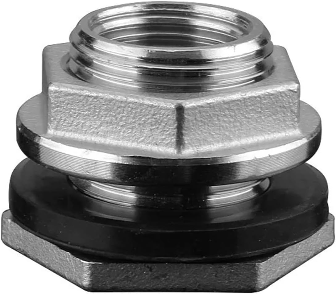 3/4" 1" 1-1/4" 1-1/2" BSP Male Thread 304 Stainless Steel Pipe Single Loose Key Swivel Fitting Nut Water Tank Jointer Connector(2 Inch)