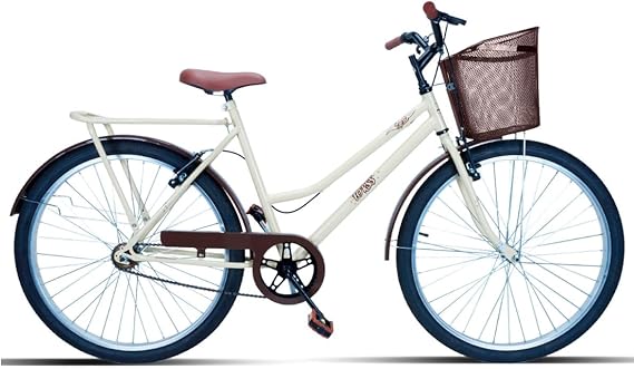 Bicicleta Forss Rose Retro, Aro 26, Feminina, Com Cestinha, Sem Marchas, Freio V-Brake