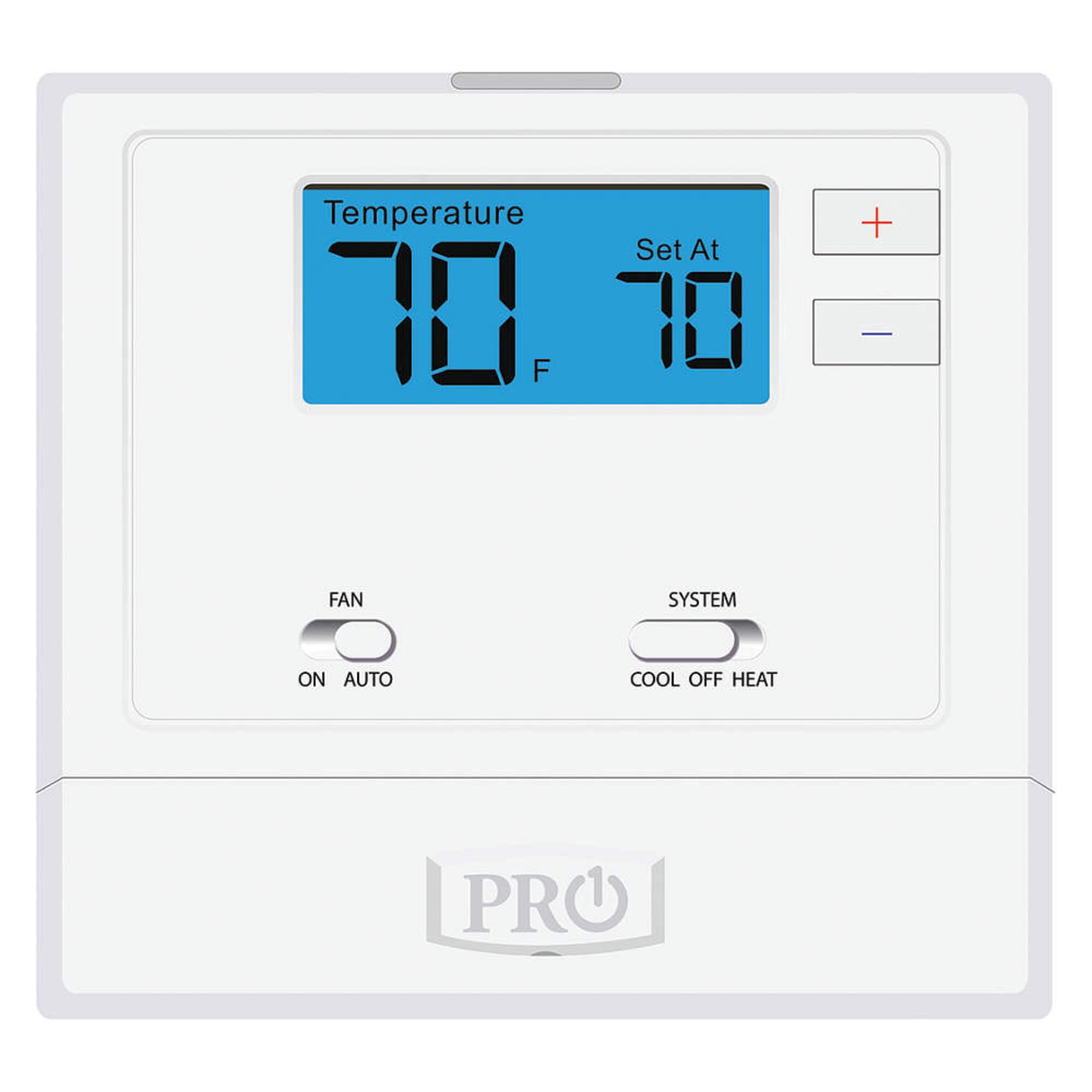 PRO1 IAQ T601-2 Single-Stage 1 Hot/1 Cold Non-Programmable Thermostat
