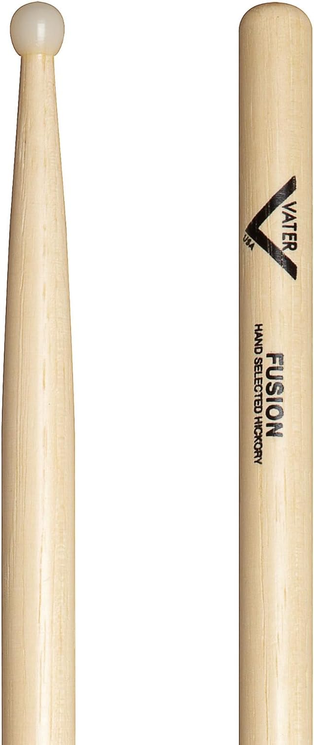 Vater Fusion Nylon Tip Hickory Drumsticks, Pair