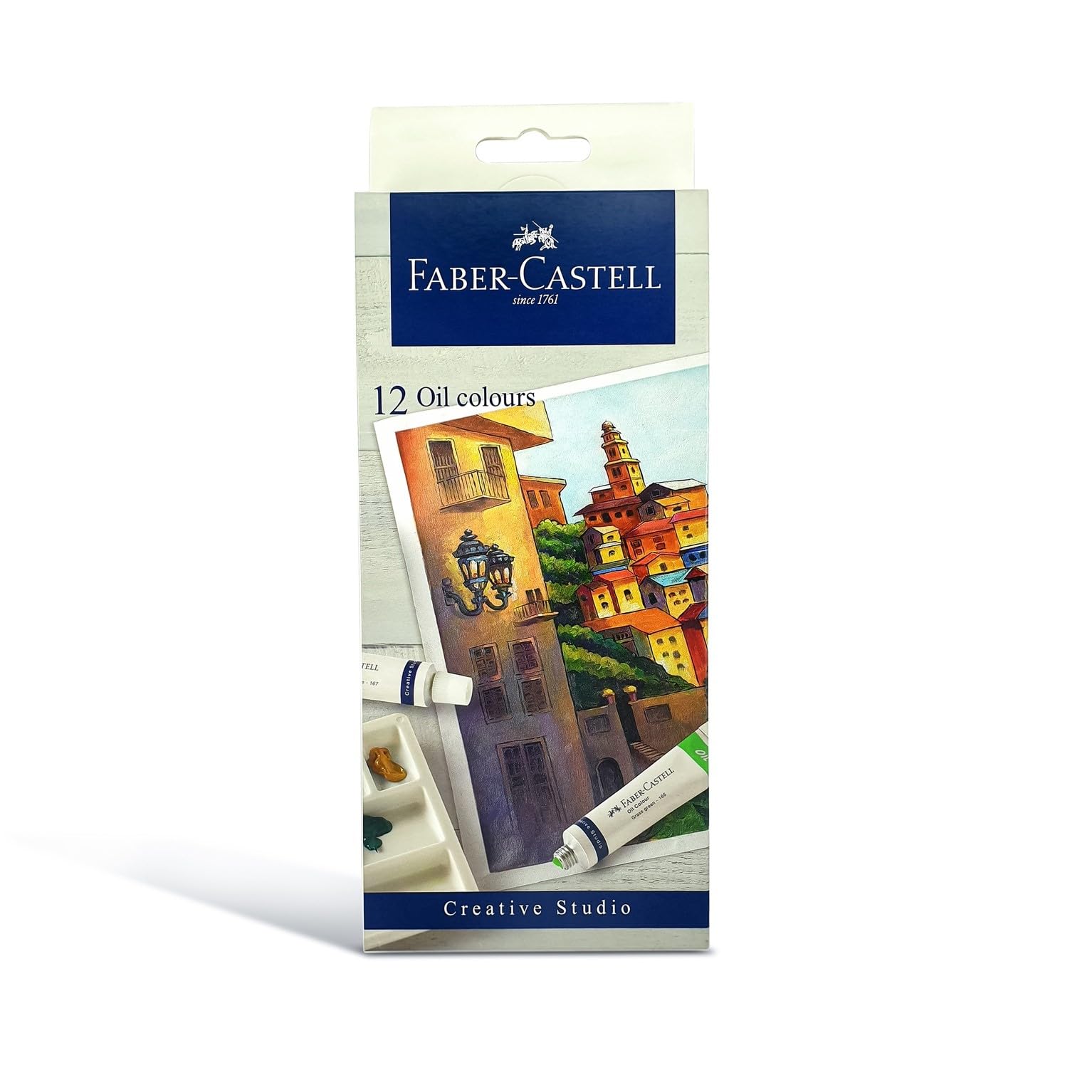Faber-Castell Creative Studio Oil colour 9ml x 12 colours, Oil paints in a tube, Brilliant intermix ability of shades.