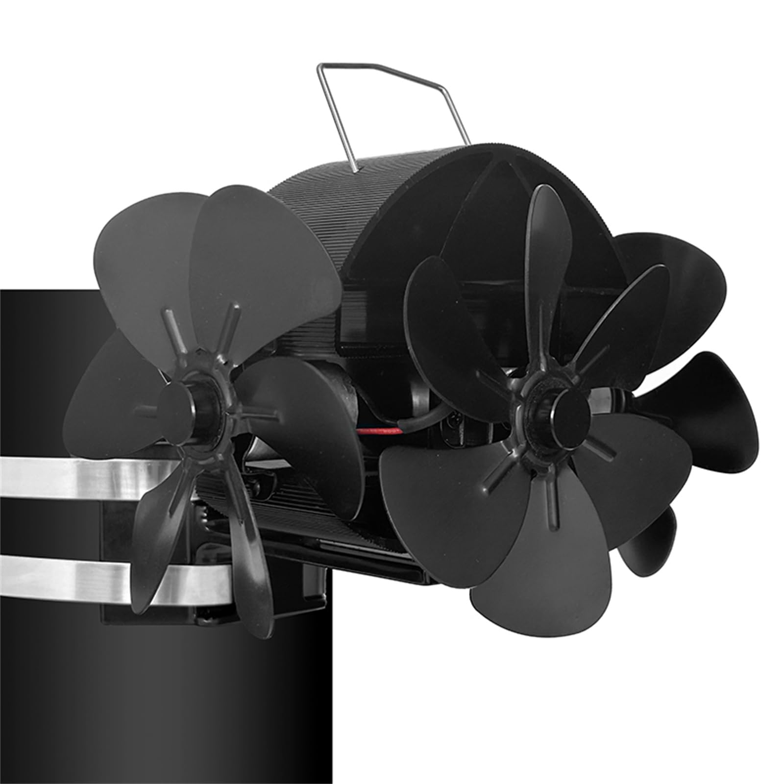 Buxuaaaa Dy4206 Stove Oven Fan Heat Powered 18 Quiet Three Motors Non Electricity Save Energy Chimney Fan Heat Distribution