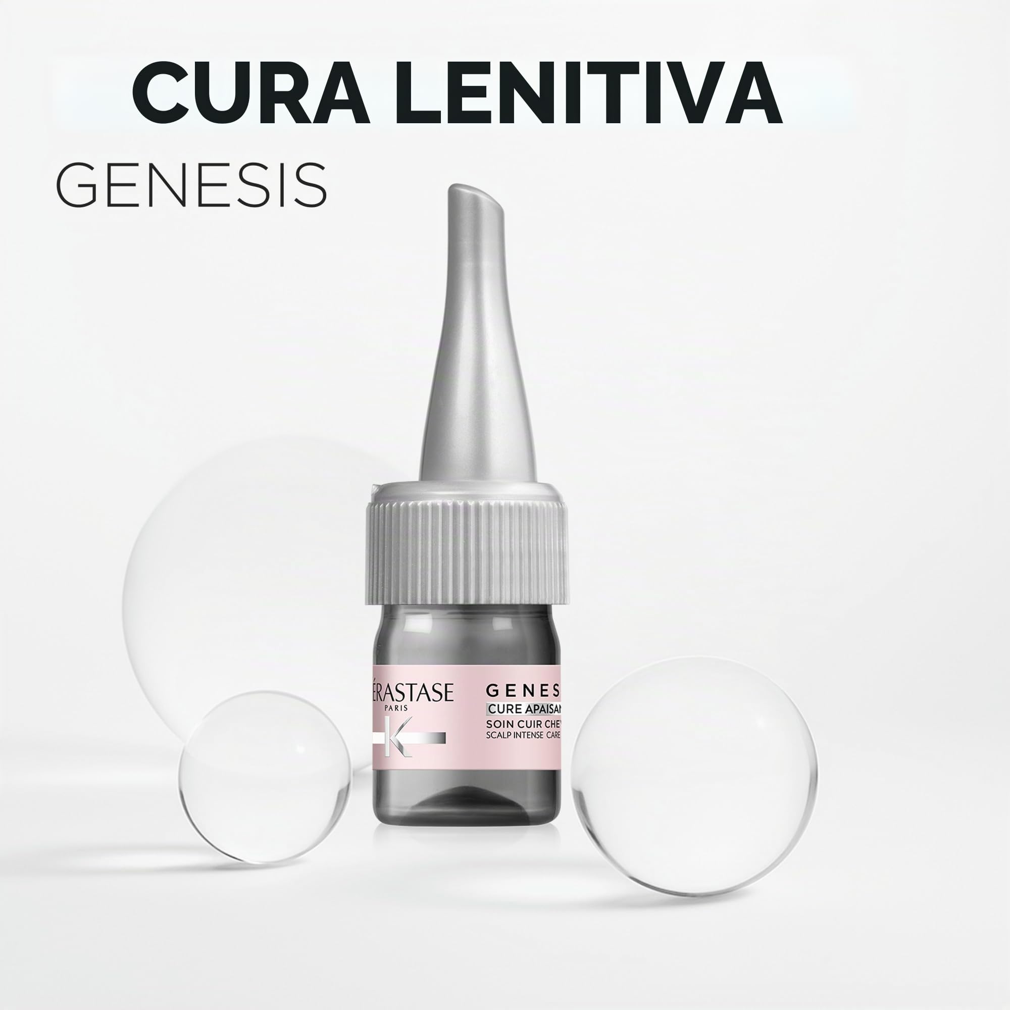 Kérastase, Genesis, Trattamento Lenitivo Anticaduta Temporanea, Fiale Senza Risciacquo, Per Discomfort della Cute, Cure Apaisante, 10x6ml