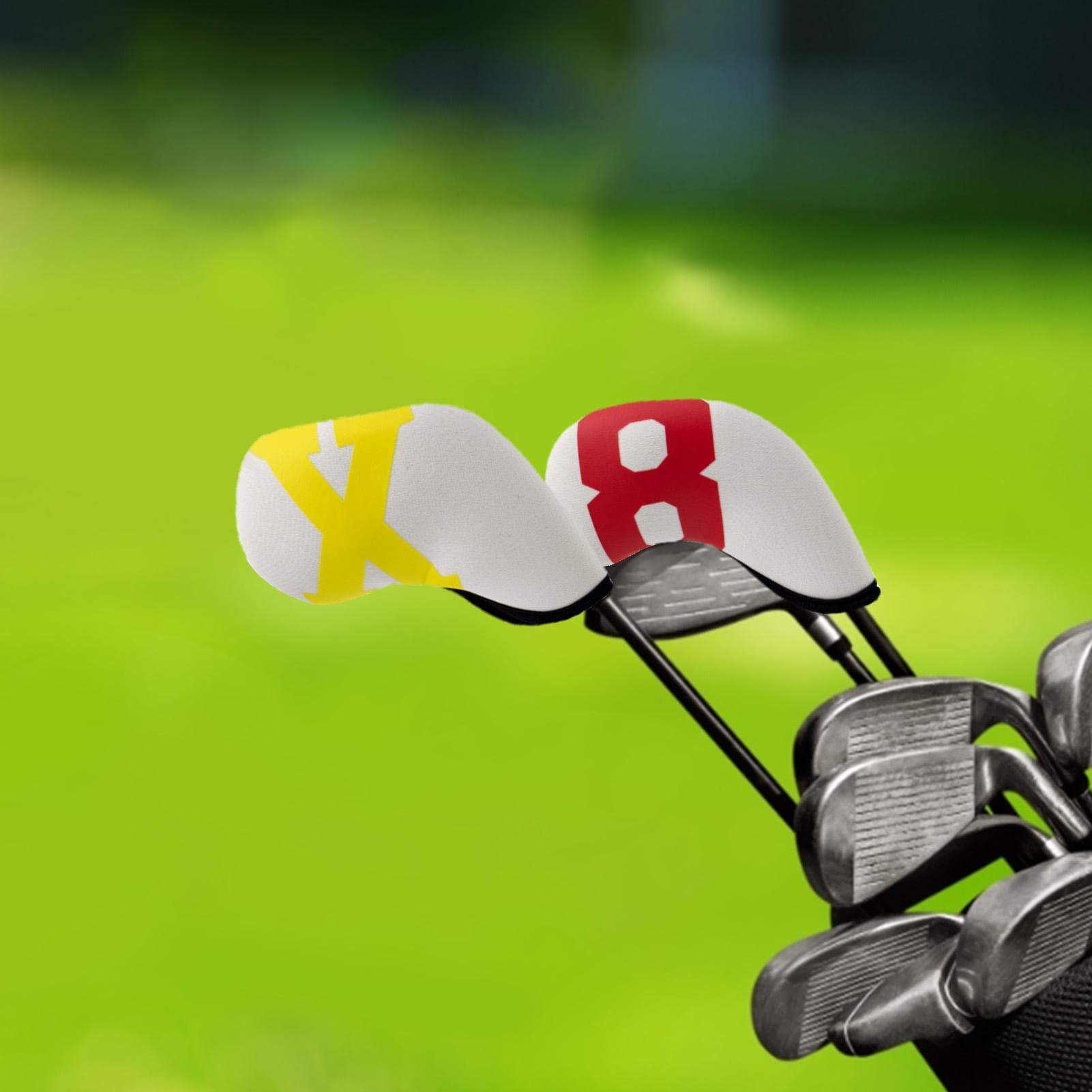 Set Copricapo per Mazze da Golf - 10 copricapi protettivi per Ferri da Stiro,Copritesta per Ferri da Stiro Fit Main Iron Club, da Golf per Gli Amanti del Golf
