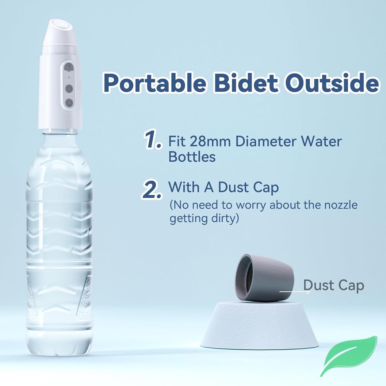 Bidet portatile da viaggio – Bidet portatile ricaricabile tramite USB con bottiglia da 290 ml, 3 modalità di pulizia regolabili per igiene personale e cura post-partum