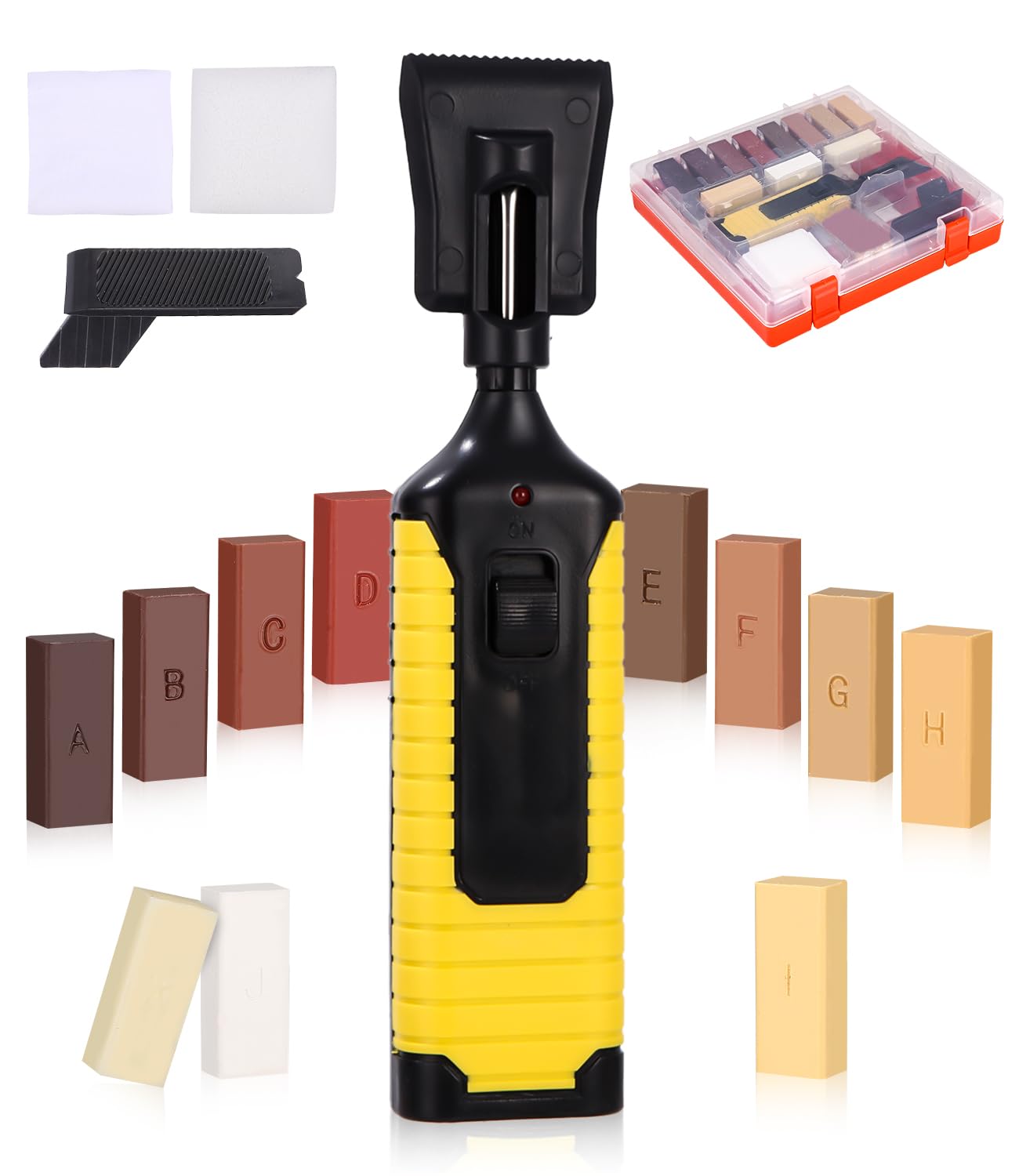 Kit de reacabado de suelos de madera laminada,11 colores de cera dura rellena de madera,Reparación fácil de azulejos, laminado,parquet ysuelos de,fundida para la reparación de grietas.