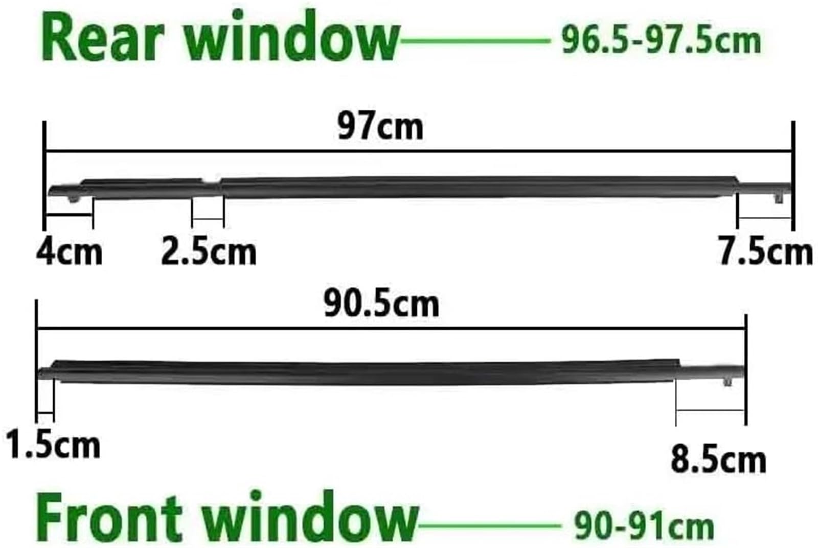 Listwa krawędziowa okna samochodowego Uszczelnione paski szklane drzwi samochodu dla TOYOTA, dla Rav4 Xa30 2006-2012 Wersja(BLACK Rear)