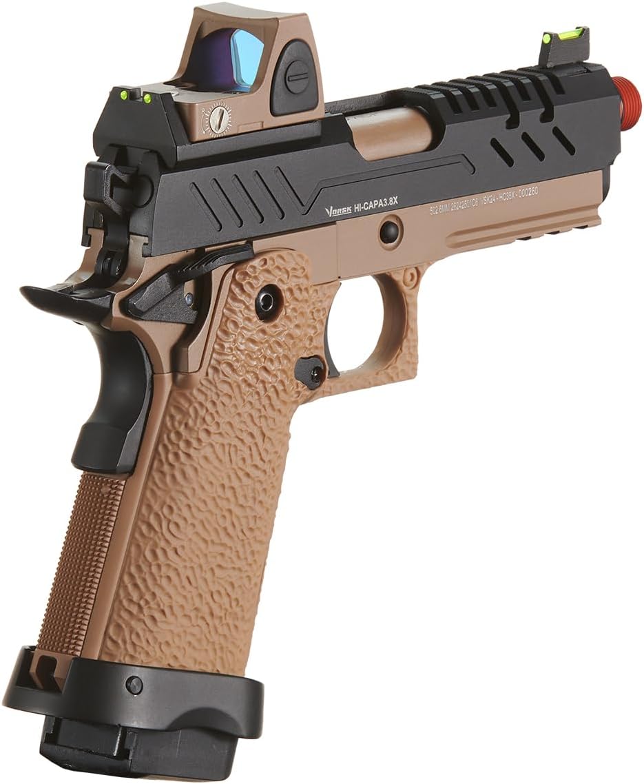 Vorsk Hi-Capa 3.8 Pro Aluminium Slide Airsoft GBB Pistol w/Red Dot Sight - (290 FPS)