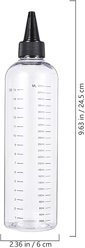 Miniatura 2 de Beaupretty Contenedores de condimentos, paquete de 12 botellas aplicadoras de 16.9 fl oz para cabello, botellas aplicadoras de color de cabello,