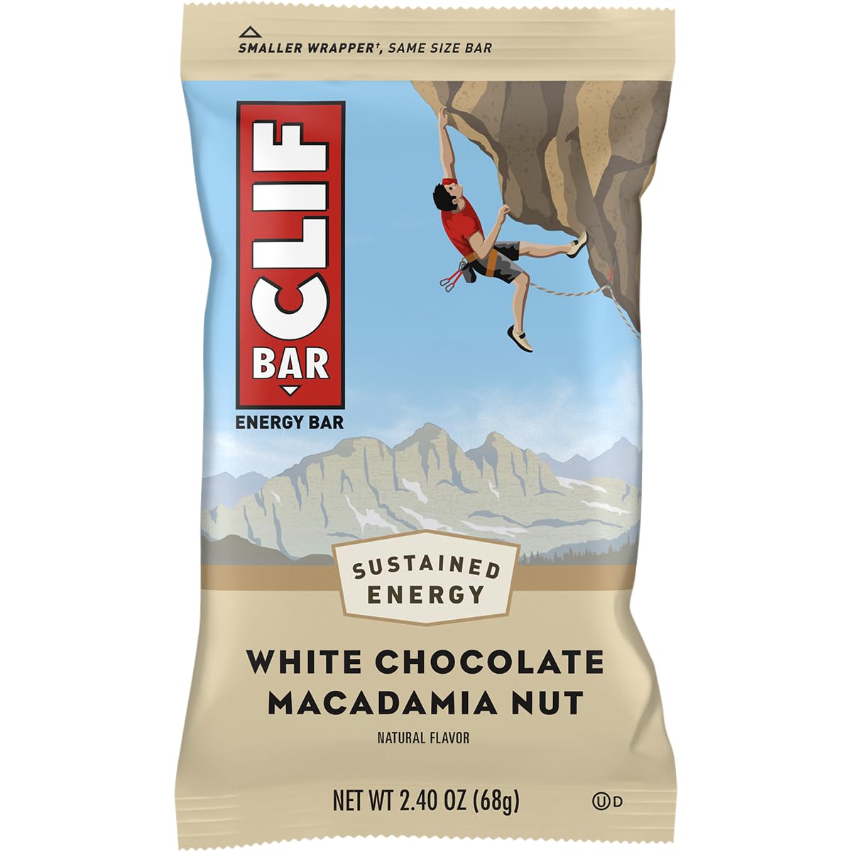 CLIF Bar White Chocolate Macadamia, 12x68g