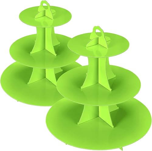 Miniatura 8 de 2 soportes para cupcakes de 3 niveles, soporte para pasteles, torre escalonada para mesas de postres, decoración de fiestas temáticas de cumpleaños,