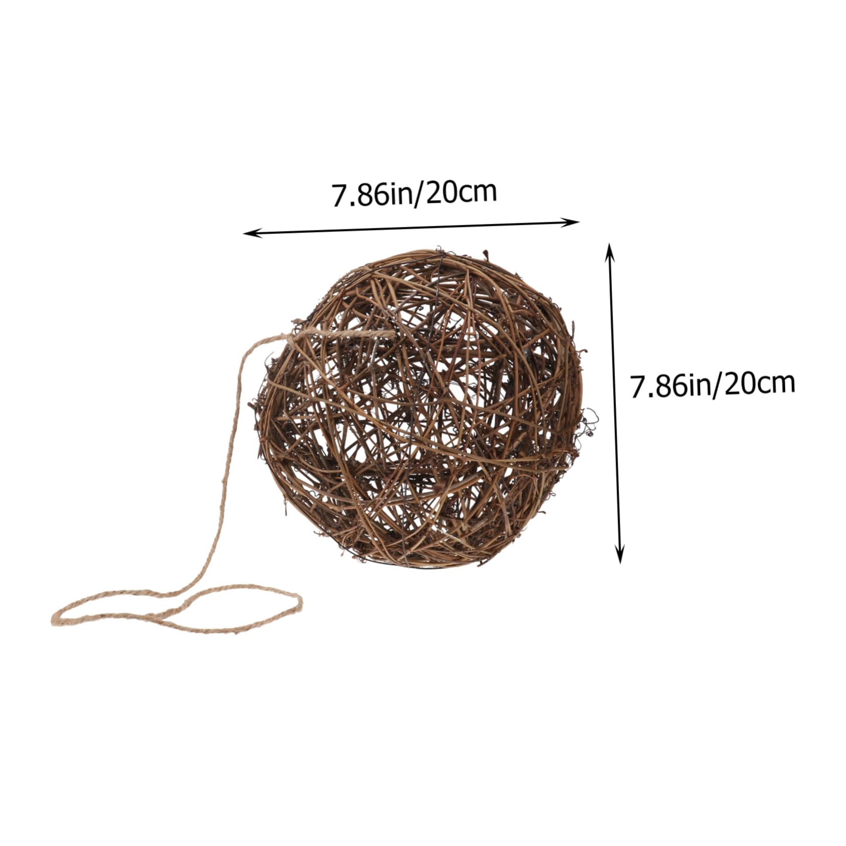 Abaodam 1Pc Hanging Hummingbird Nest Outdoor Bird Nesting Material Durable Rattan Ball Lightweight Design for DIY Bird Feeders for Attracting Wild Birds Your Garden