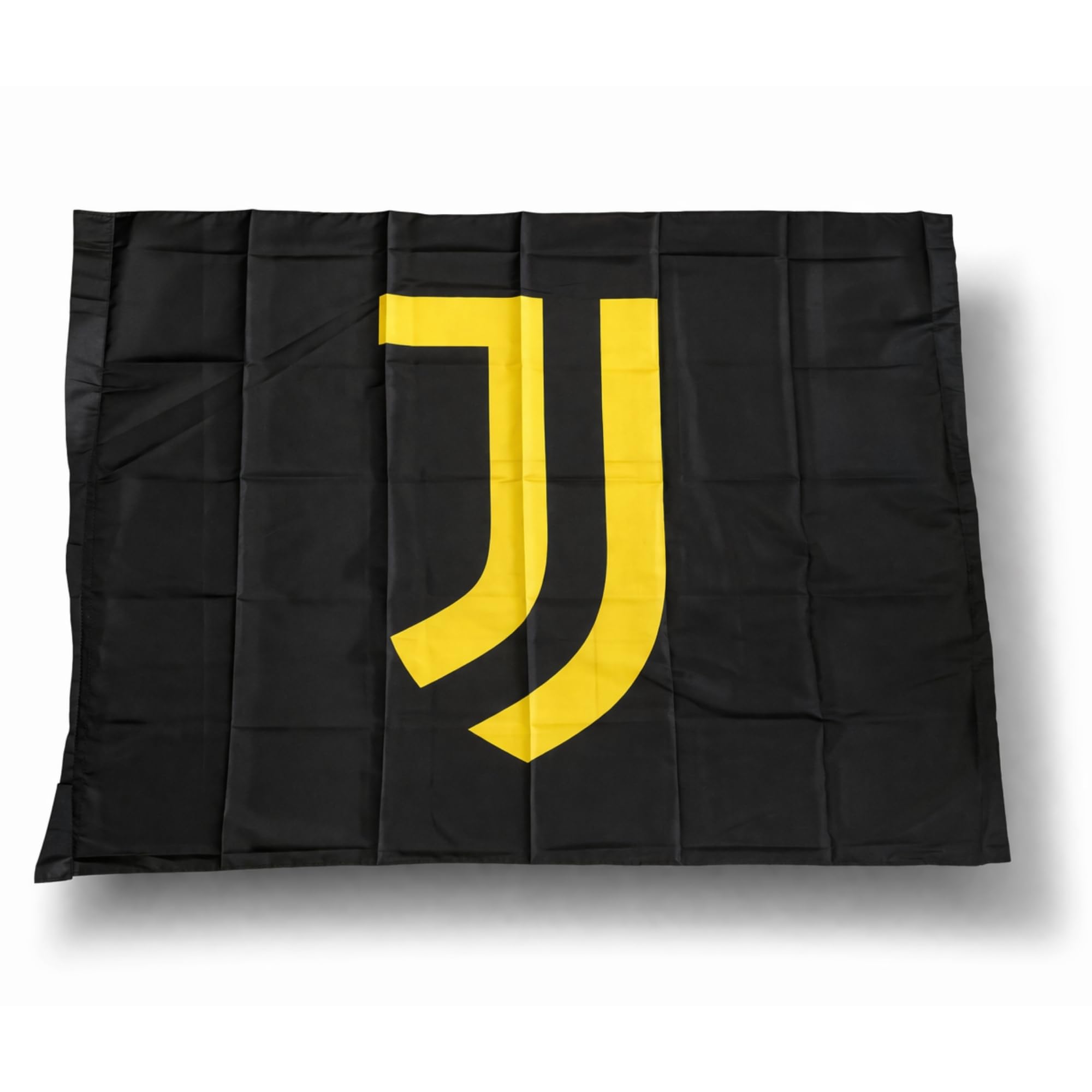 Drapeau Juventus officiel avec logo jaune en polyester de 100 x 140 cm