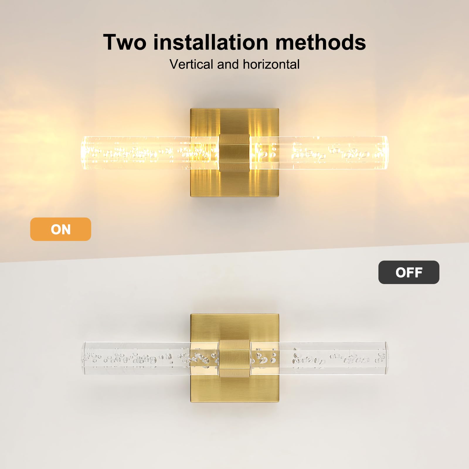 Comely Applique LED da Parete Interno, 12W Oro Lampada da Parete Moderna, Regolabile 360° Lampada a Muro Illuminazione Interni per Camera da Letto Comodino Soggiorno Scale Corridoio