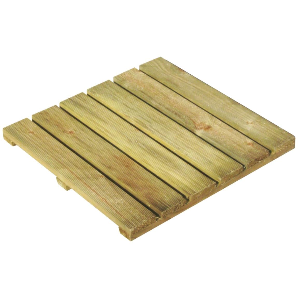 AJ Wooden Decking Tiles Outdoor Interlocking Non Slip Garden Floor Patio Balcony Path Slab Deck Flooring Tub Surface Square 45cm (1)
