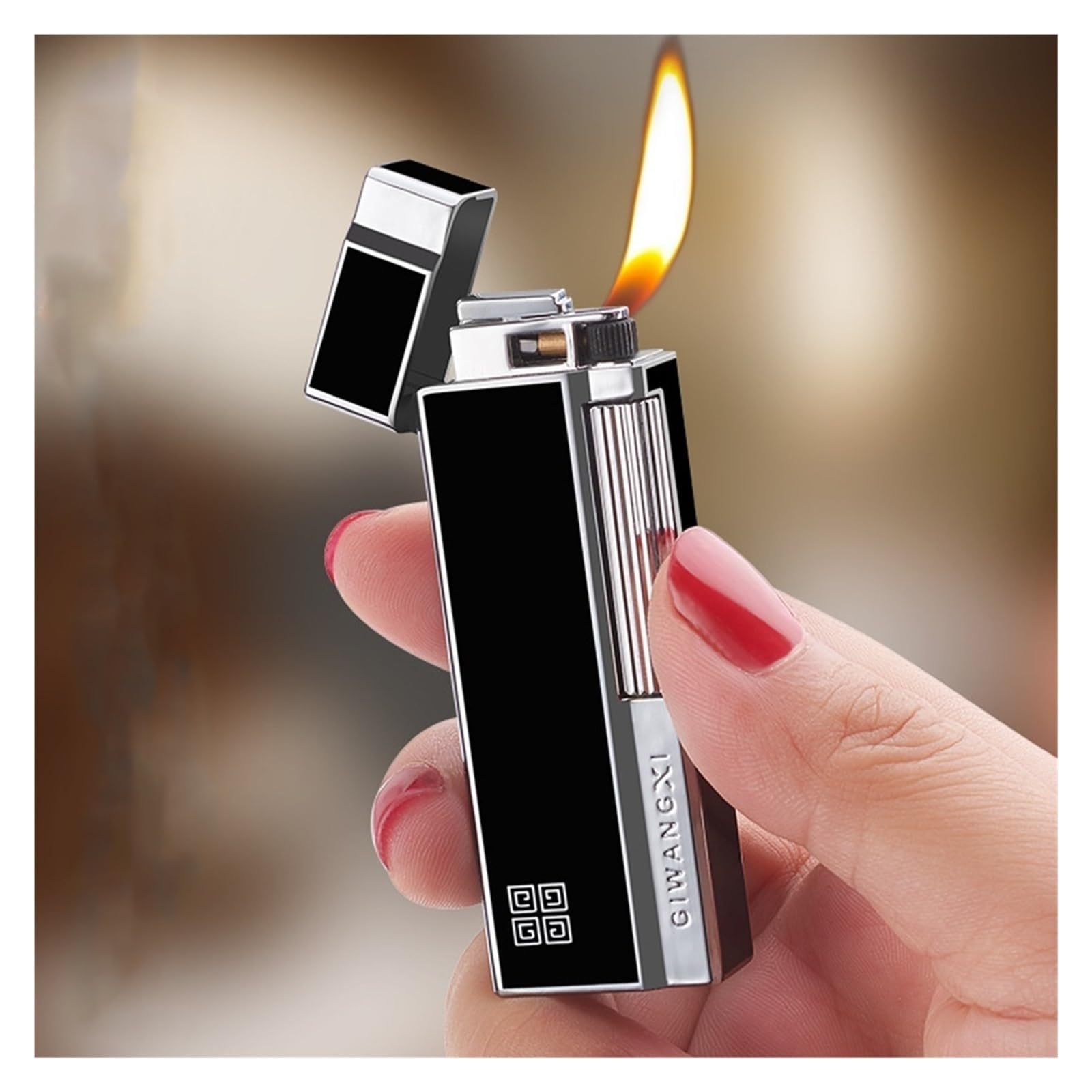 Amazon.co.jp: 金属製ライター、ポータブルブタンライター、詰め替え