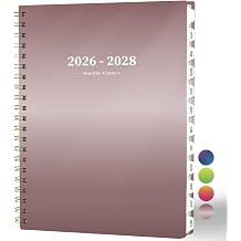 2026-2028 Monthly Planner - 2 Year Monthly Planner Calendar 2026-2028, Jul 2026 - Jun 2028, 8.5" x 11", 24 Months, Spiral-Bound, Tabs, Holidays, Notes, Ideal for School Office Home Planning