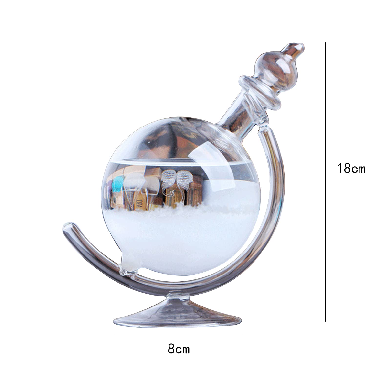 Crystal Wettervorhersage,Globusförmige Wetterstation Wettervorhersage Globus Wetterglas Barometer Innovative decorative Desktop-Wettervorhersage für Zuhause und Büro,Tischdekoration Handwerk