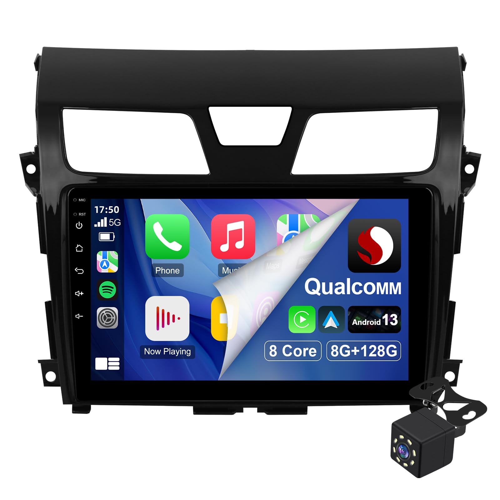 Photo 1 of 8 Core 8+128G 10.1-inch Android 14 Car Stereo for Nissan Altima 2013-2015 Touchscreen Screen Car Radio with Carplay & Android Auto Support 4G NetworkBackup Camera GPS FM/AM/RDS Navi BT WiFi SWC DSP