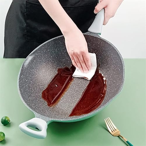Miniatura 4 de JIAMEI - Sartén antiadherente de acero inoxidable con asas laterales para acampar al aire libre parrilla barbacoa