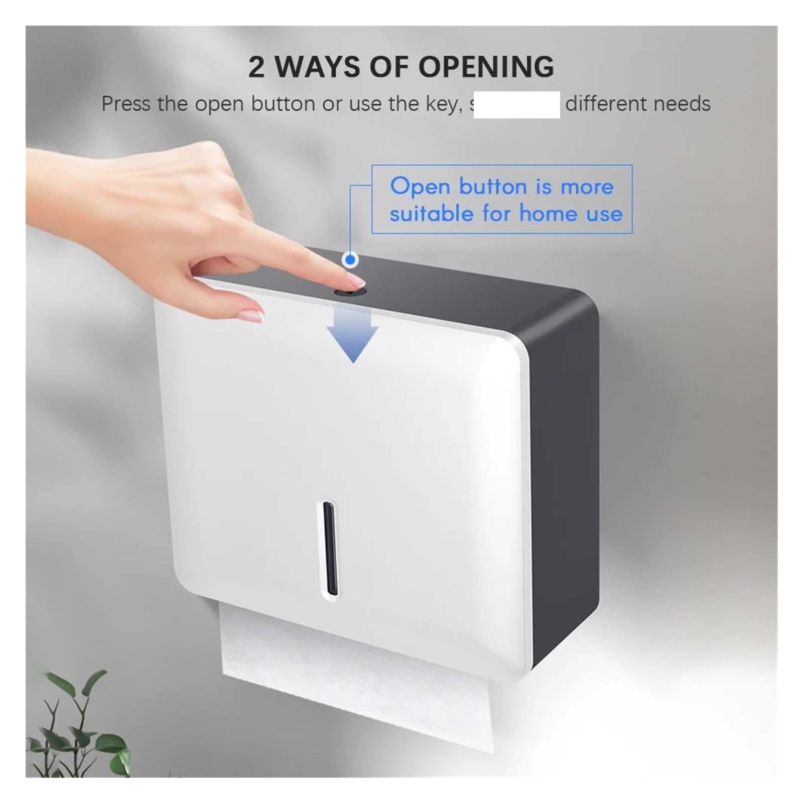 Portafazzoletti da Parete Dispenser di fazzoletti da Bagno Porta Asciugamani di Carta a Parete Dispenser di Asciugamani for Porta Carta igienica da Cucina(White)