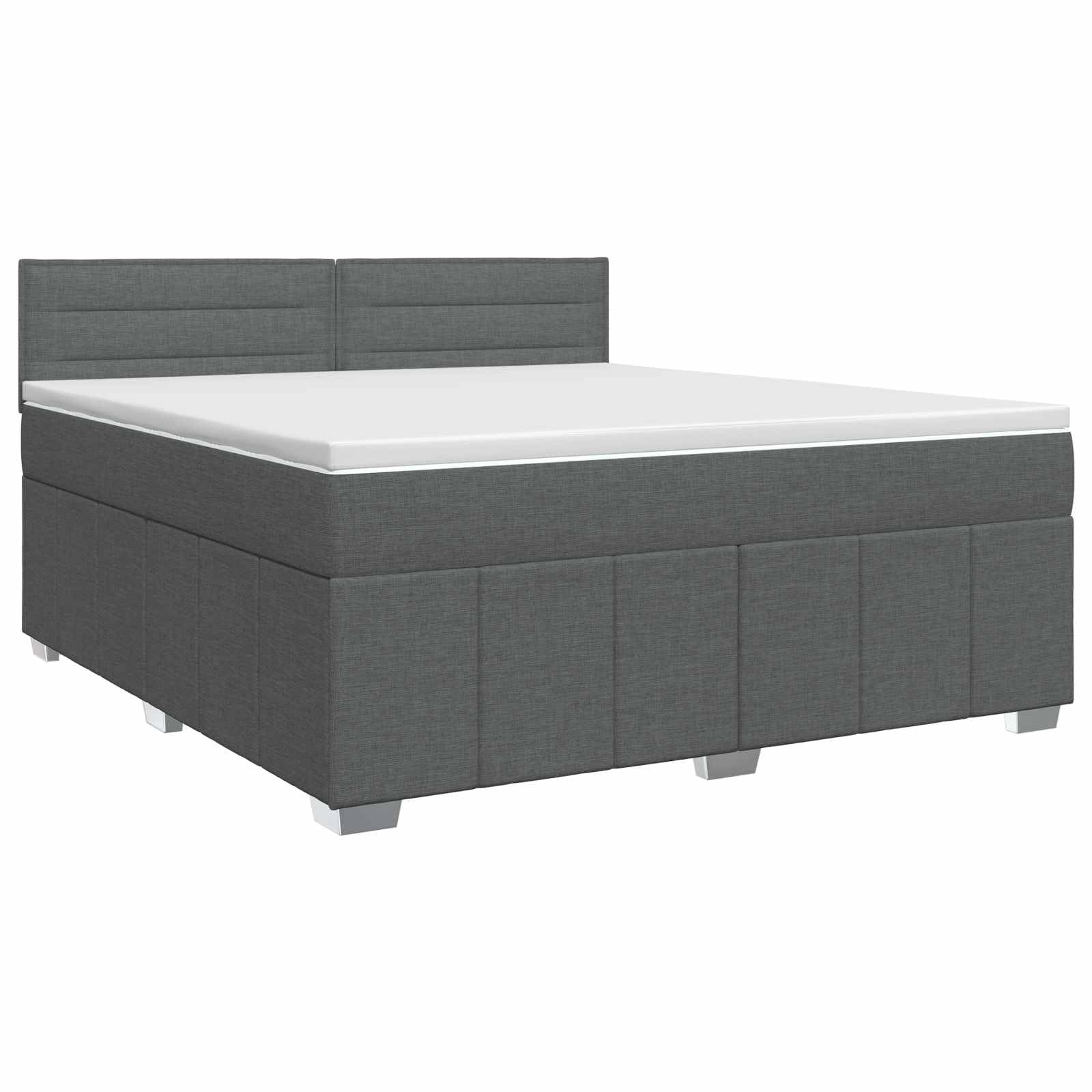 Boxspringbett mit Matratze dunkelgrau 160 x 200 cm