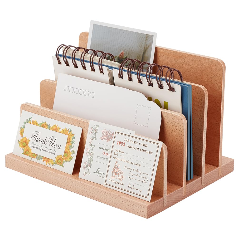 PH PandaHall Wood Business Card Holder Stand