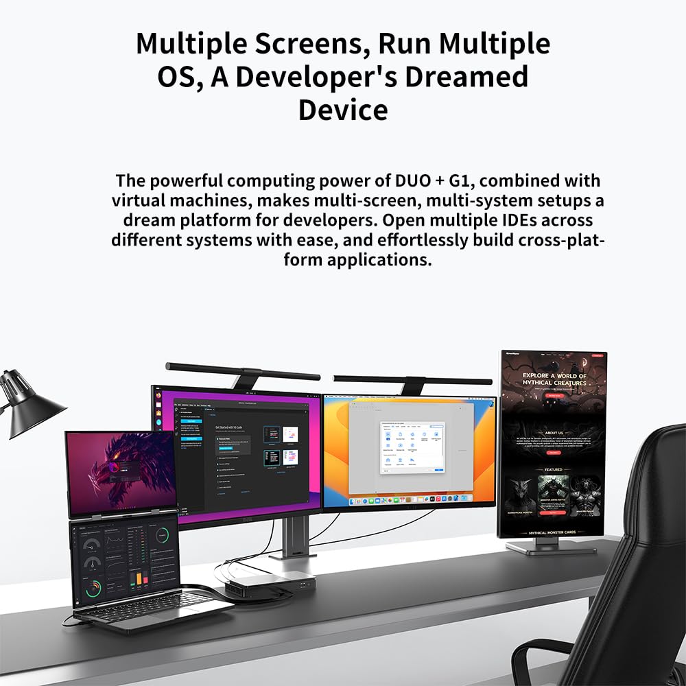 GPD DUO Laptop a Doppio Schermo AMD Ryzen AI 9 HX 370 Radeon 890M 13,3" OLED Touchscreen 32GB RAM 80Wh