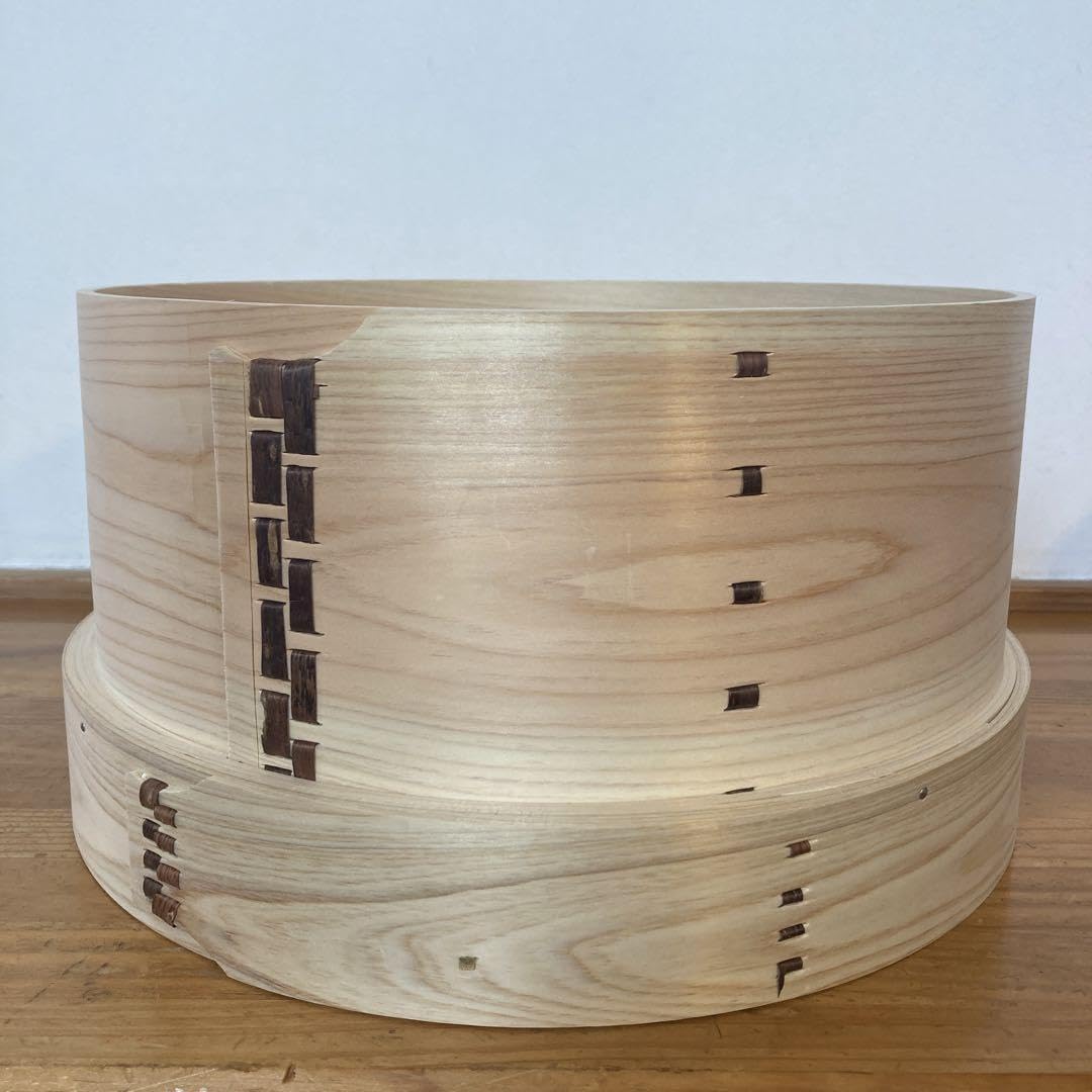 超美品！レア　木製　木曽檜角型セイロ　せいろ　昭和レトロ Amazon.co.jp: 日本製 木曽檜 桜皮編み 和せいろ 3升用 : ホーム