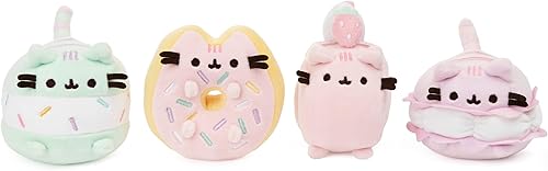 Miniatura 6 de Gund Sprinkle Donut Pusheen Sweet Postre Squishy Peluche de gato y tela satisfactoriamente elástica, para edades de 8 años en adelante, rosa y