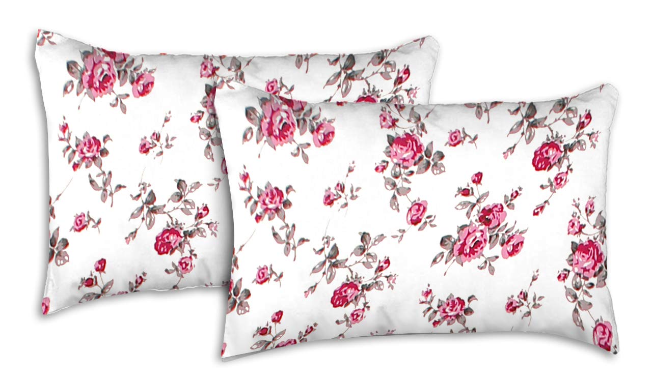 RHF 100 Percent Cotton 2 Pillow Covers Siza-17X27 Inch - (Pink) (2021)-image-3