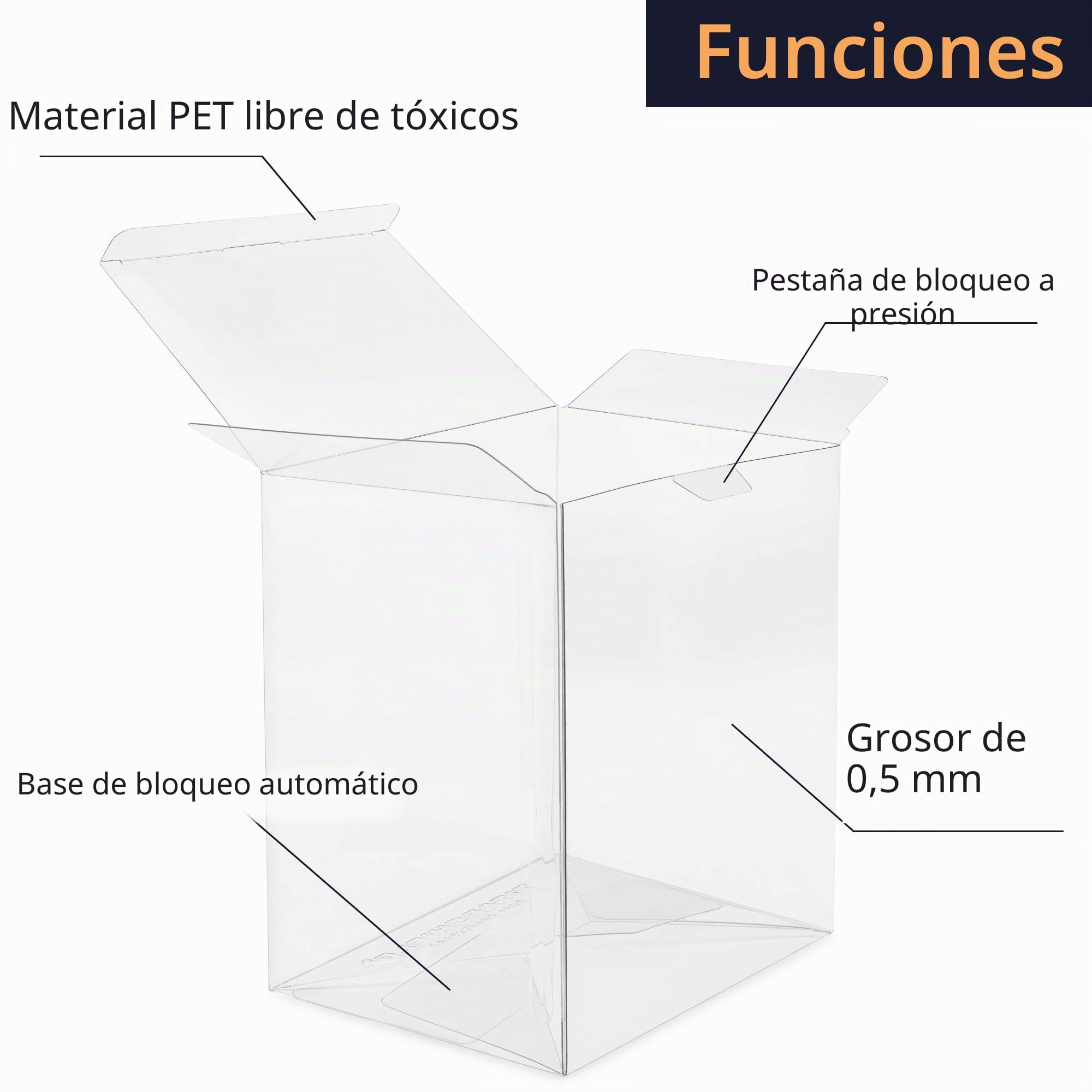 TitanShield Funda protectora de 0.5 mm compatible con Funko - Figuras de vinilo Pop de 4 pulgadas (paquete de 8)
