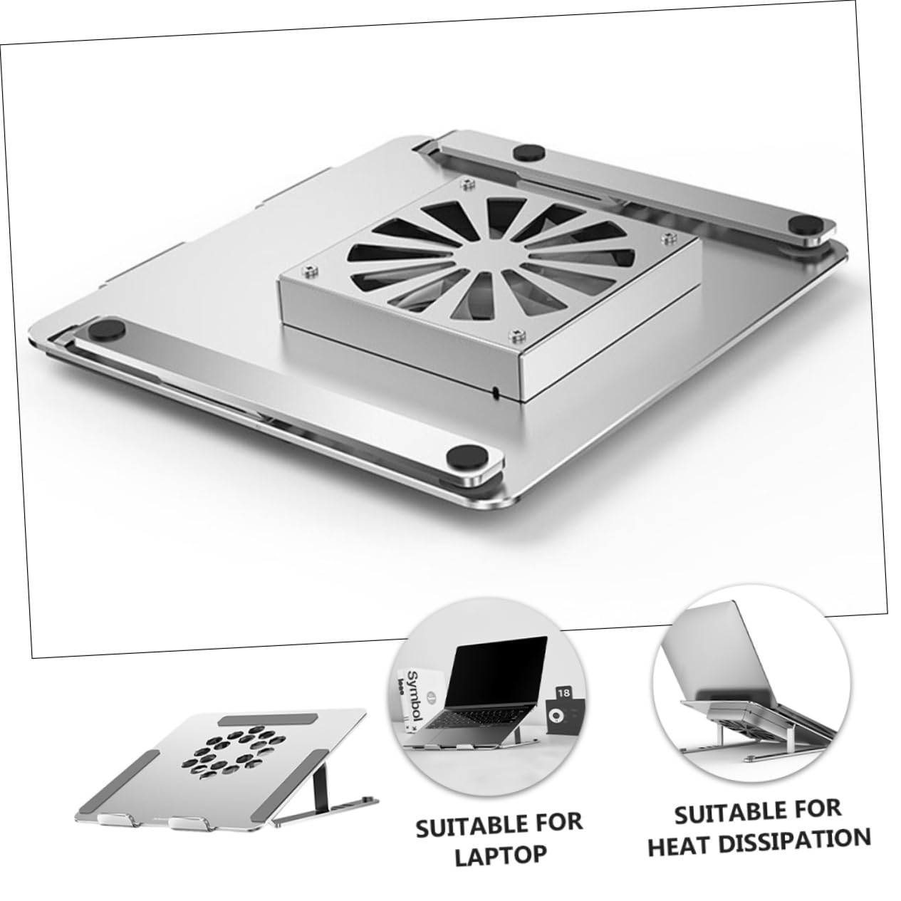 HEMOTON Laptop Cooling Pad Regolabile Per Laptop Ventilato Giocatori e Professionisti Design e