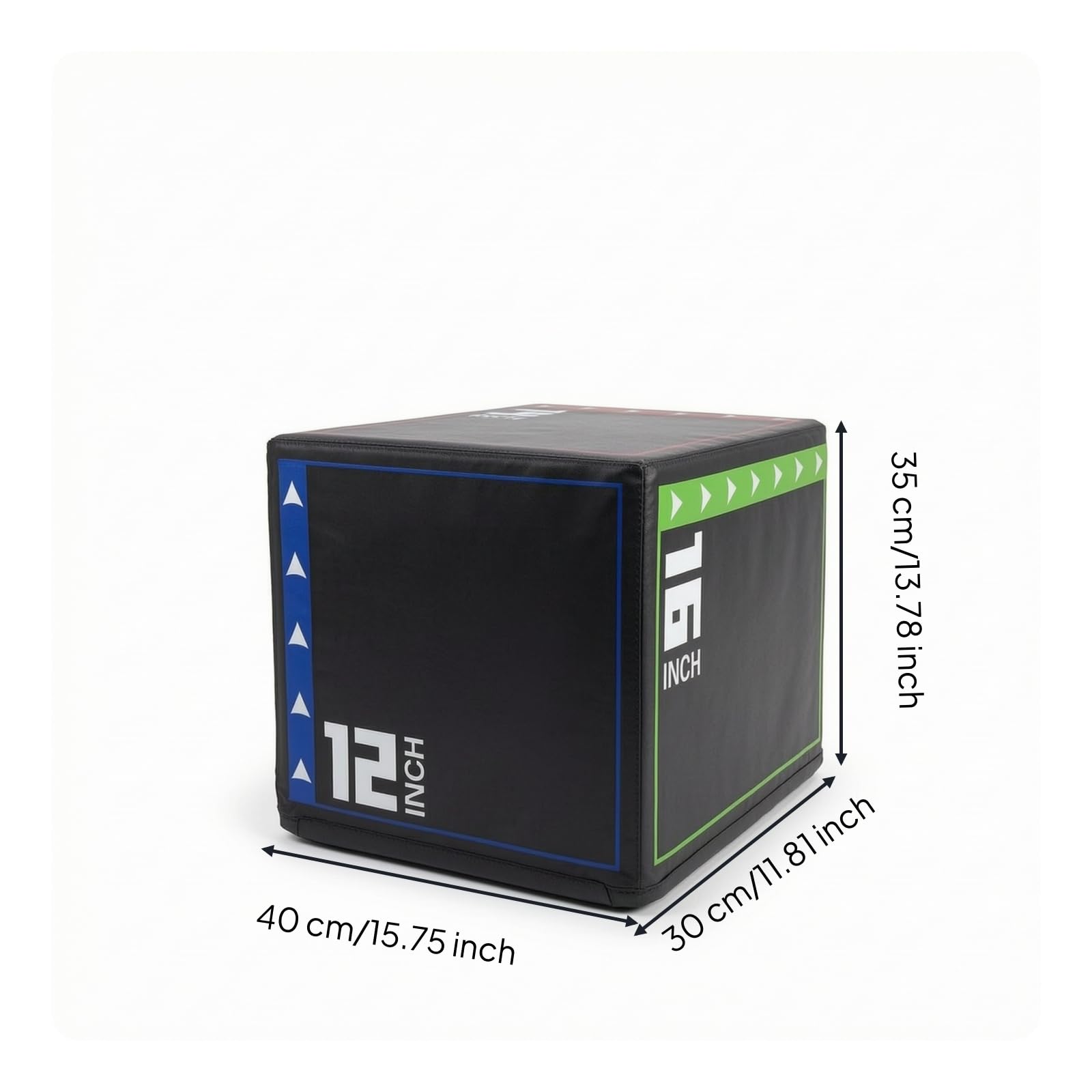 Perfeclan Caja Plyométrica Bloque de Banco de Salto Espuma EPE PVC Recubrimiento Antideslizante Construcción Amortiguada para Fuerza Inferior Equilibrio
